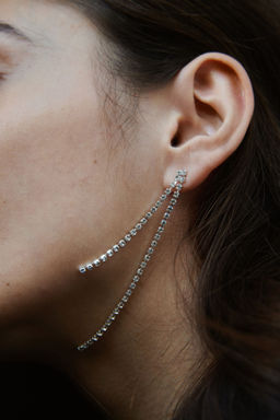 H&M - Women Silver Rhinestone Earrings