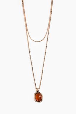 H&M - Women Gold Two-Strand Pendant Necklace
