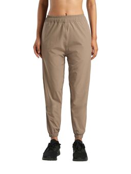Tego - Beige Polyester Solid Women Jogger