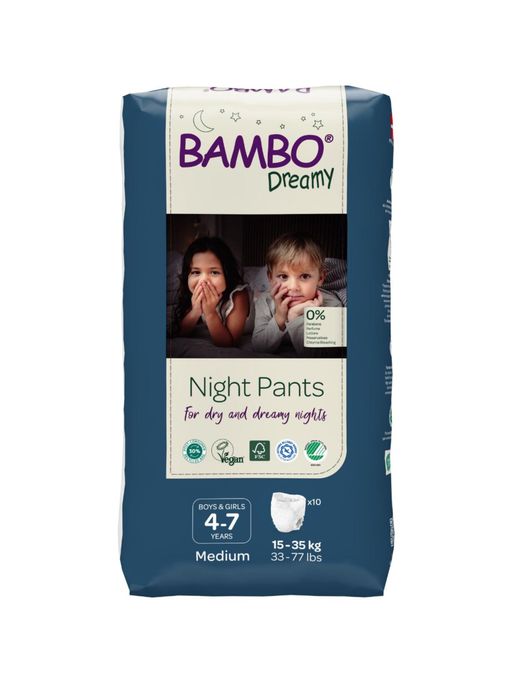 Bambo Nature Skin Friendly Night Pants M Size - 10 Pieces