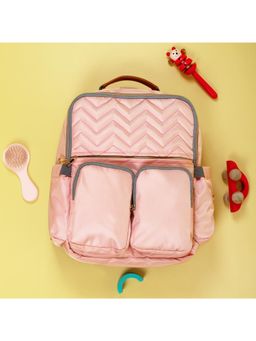 The Mom Store - Pretty In Pink Diaper Bag (Two Front Pockets)