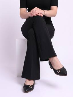 DENILL - Black Women's Leather Ballerina