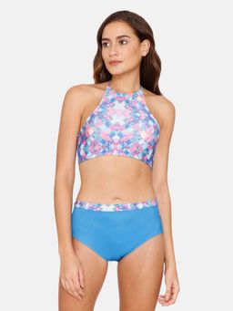 Zivame - Coucou Bikini Set With Removable Padding - Skydiver-multi-color (Set of 2)