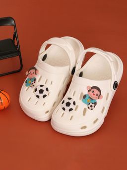 Yellow Bee - Clogs with Soccer Ball and Adorable Cartoon Character Design for Boys