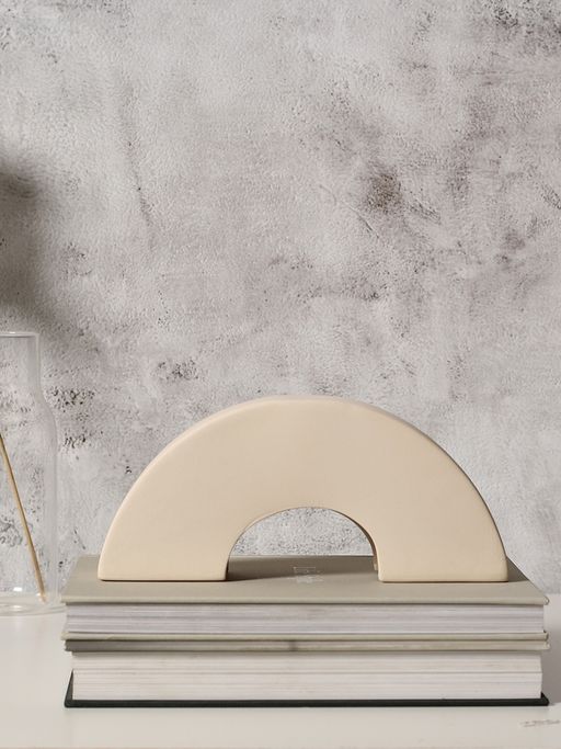Bonhomie Beige Ceramic Bookend