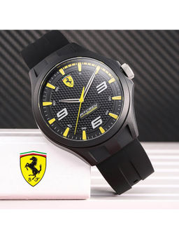 Scuderia Ferrari - Black Dial Round Analog Watch-0830675