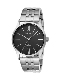 Strand by Obaku - Bradford Black Steel Black Dial Quartz Watch For Men (S720GXCBSC)