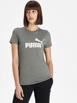 Puma - Ess Logo Heather Women Green T-shirts