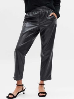 GAP - Black Women's Mid-Rise Regular Fit Trousers