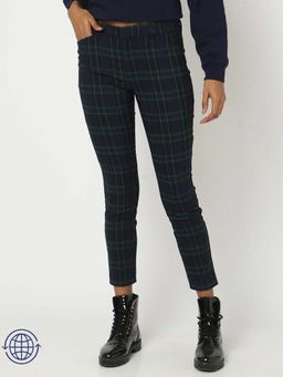 GAP - Black Women's Checked Skinny Fit Pant