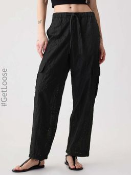 GAP - Black Women's Mid-Rise Trousers