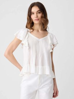 GAP - White Women's Pleated Top