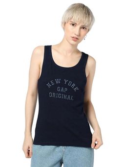 GAP - Navy Blue Women's Regular Logo Tank Top