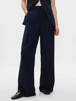 GAP - Navy Blue Women's Relaxed Fit High-Waist Trousers