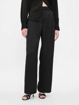 GAP - Black Women's High-Rise Relaxed Fit Trousers