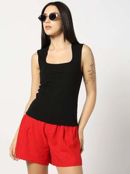 GAP - Black Women's Sleeveless Square Neck Top