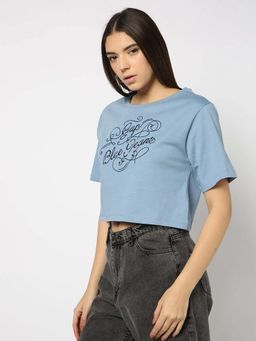 GAP - Blue Women's Embroidered T-Shirt