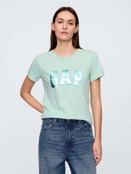 GAP - Green Women's Slim Fit Logo T-Shirt