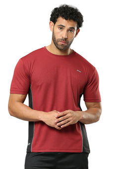 Black Panther - Mens Burgundy Half Sleeves T-Shirt