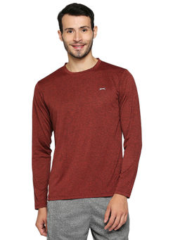 Black Panther - Mens Rust Melange Full Sleeves T-Shirt