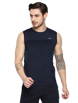 Black Panther - Mens Navy Sleeveless Tank