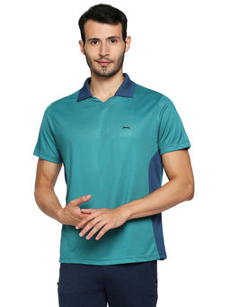 Black Panther - Mens Teal Half Sleeves Polo T-Shirt