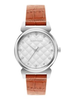 Giordano - Women Leather White Dial Analog Watch - 2794 (M)