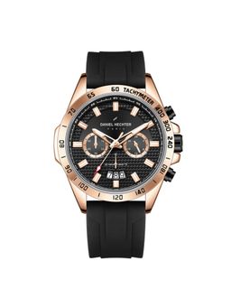 Daniel Hechter - Men Silicone Black Dial Analog Watch - DHM1010 (M)