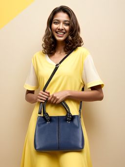 Toteteca - Womens Blue Knotted Handbag (Set of 2)