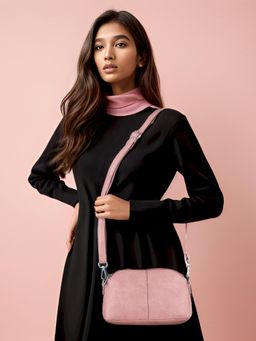 Toteteca - Womens Pink Multi Compartment Sling Bag