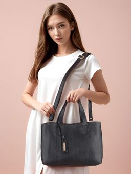 Toteteca - Womens Black Urban Handbag (Set of 2)