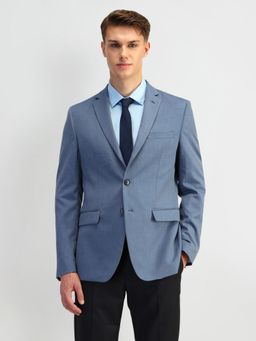 Arrow - Textured Blue Full Sleeves Blazer
