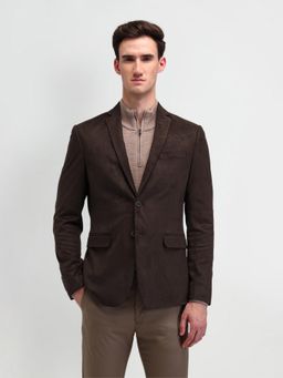 Arrow - Solid Brown Full Sleeves Blazer