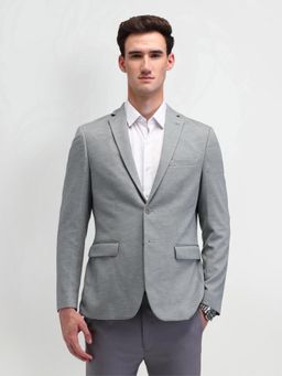 Arrow - Textured Grey Full Sleeves Blazer