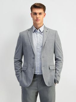 Arrow - Textured Grey Full Sleeves Blazer