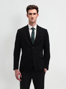 Arrow - Textured Black Full Sleeves Blazer