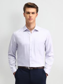 Arrow - Solid White Full Sleeves Collar Neck Shirt