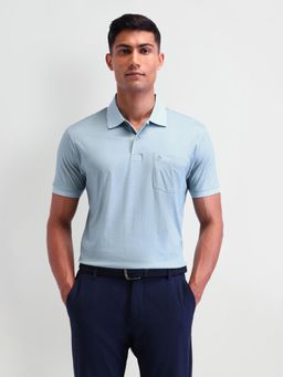 Arrow - Solid Blue Half Sleeves Polo T-Shirt