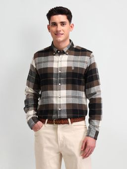 U.S. Polo Assn. Denim Co. - Checks Multi-Color Full Sleeves Collar Neck Shirt