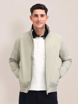 U.S. POLO ASSN. - Solid Light Green Full Sleeves Jacket