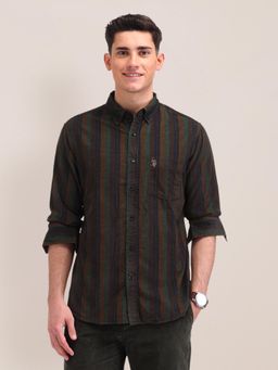 U.S. POLO ASSN. - Stripes Multi-Color Full Sleeves Collar Neck Shirt