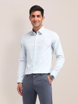 U.S. POLO ASSN. - Checks Blue Full Sleeves Collar Neck Shirt