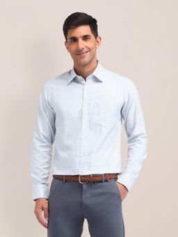 U.S. POLO ASSN. - Checks Blue Full Sleeves Collar Neck Shirt