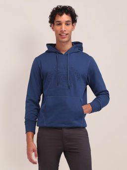 U.S. POLO ASSN. - Solid Navy Blue Full Sleeves Hoodie