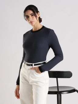 Calvin Klein - Blue Solid/Plain Regular T-Shirt