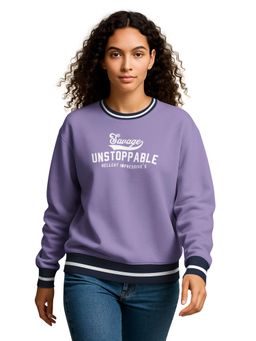 HELLCAT - Lavender Typography Regular Sweatshirt