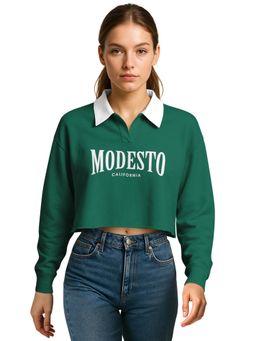 HELLCAT - Green Typography Regular Polo T-Shirt