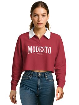 HELLCAT - Maroon Typography Regular Polo T-Shirt