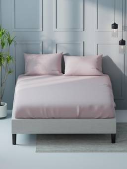 Nautica - Pink Cotton Size Bedsheet with 2 Pillow Covers (King)