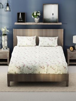 KOPA - Pink Floral Bamboo Micro Bedsheet with 2 Pillow Covers (King)